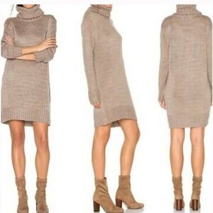 Elliat turtleneck sweater dress tunic neutral comfy cozy size small